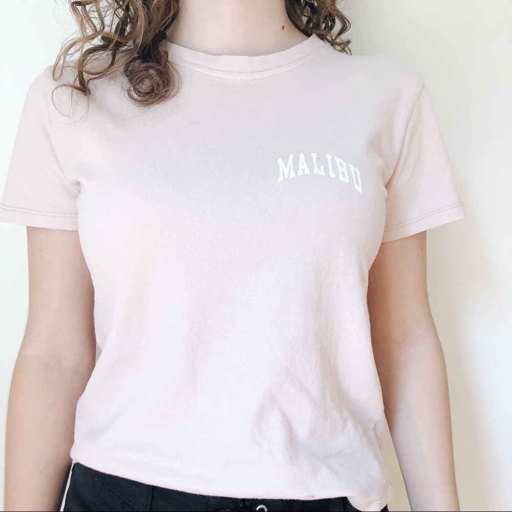 malibu pale pink tee | brandy melville